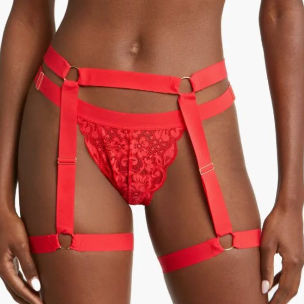 Strung Out Red Garter Belt